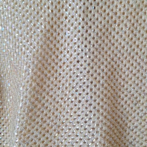 Vintage 1950s Cyn Les Beaded 3/4 Sleeve Cardigan, Cream - Picture 4 of 12